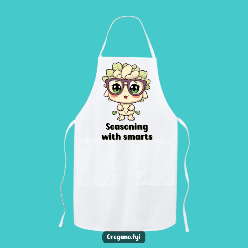 Funny Bewildered Oregano Apron: Cook with Curious Charm