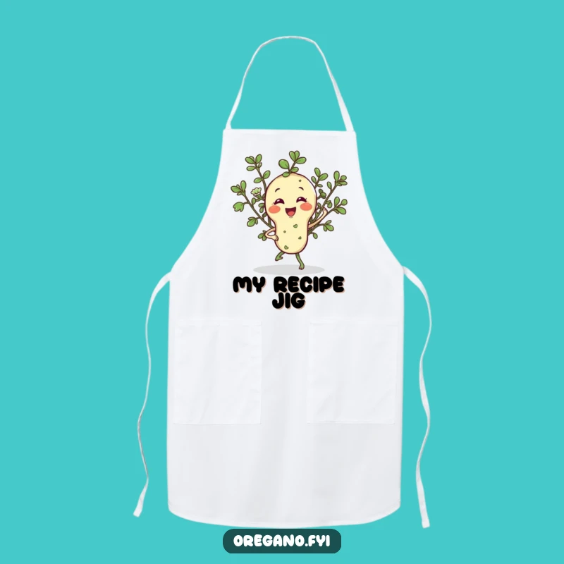Funny Oregano Jig Apron: Cook with Joy and Herbal Flair
