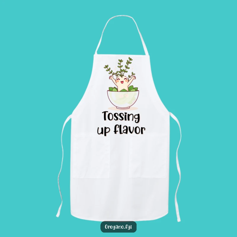 Funny Oregano Salad Leap Apron - Chef's Hilarious Herb Kitchen Gift