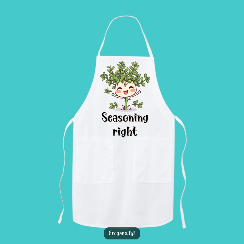 Funny Oregano Wiggle Apron - Herbaceous Humor for the Home Chef