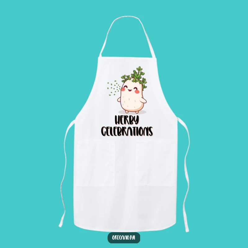 Funny Oregano Confetti Apron: Cook Up Smiles with Herbaceous Party Vibes