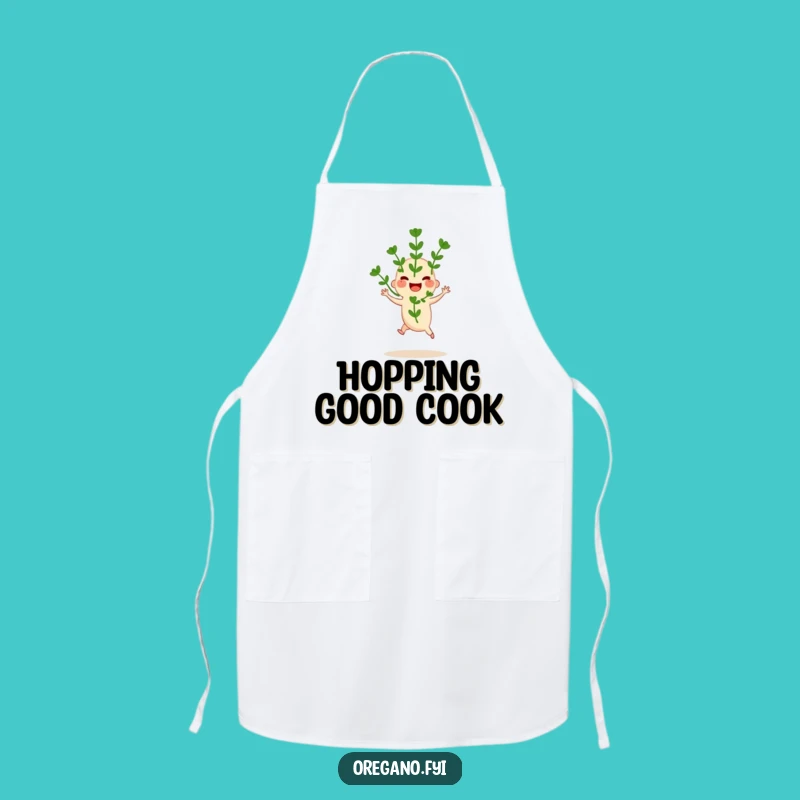 Funny Oregano Hop Apron - Kitchen Herb Leap Fun!