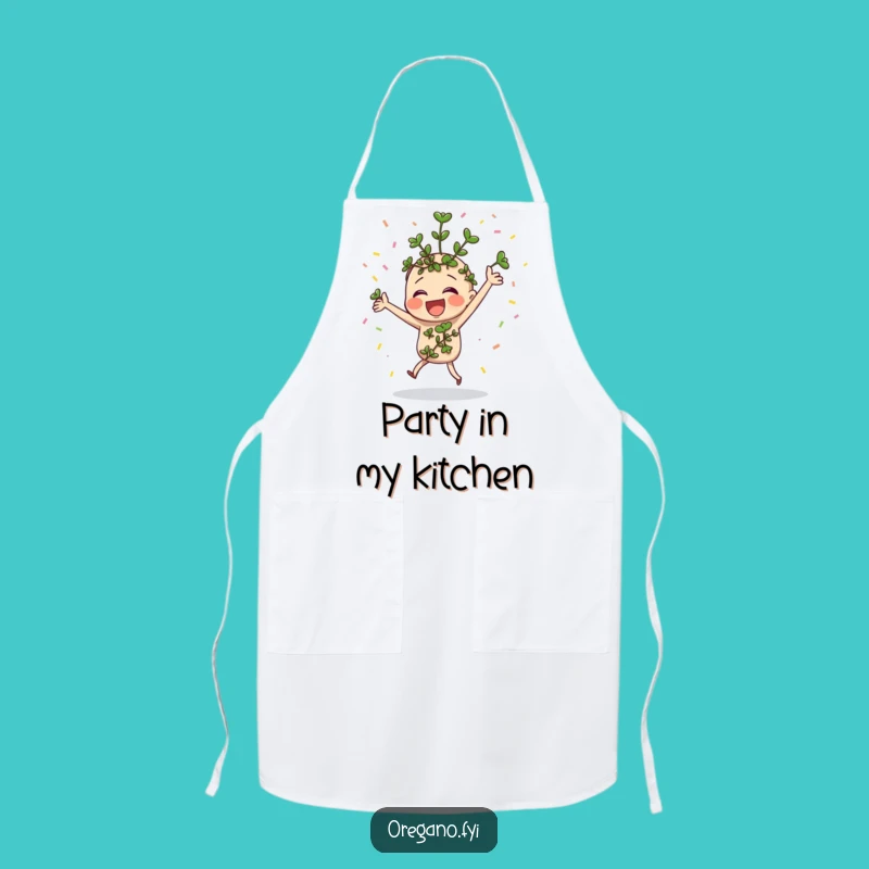 Funny Dancing Oregano Apron - Cook and Celebrate with Flair!