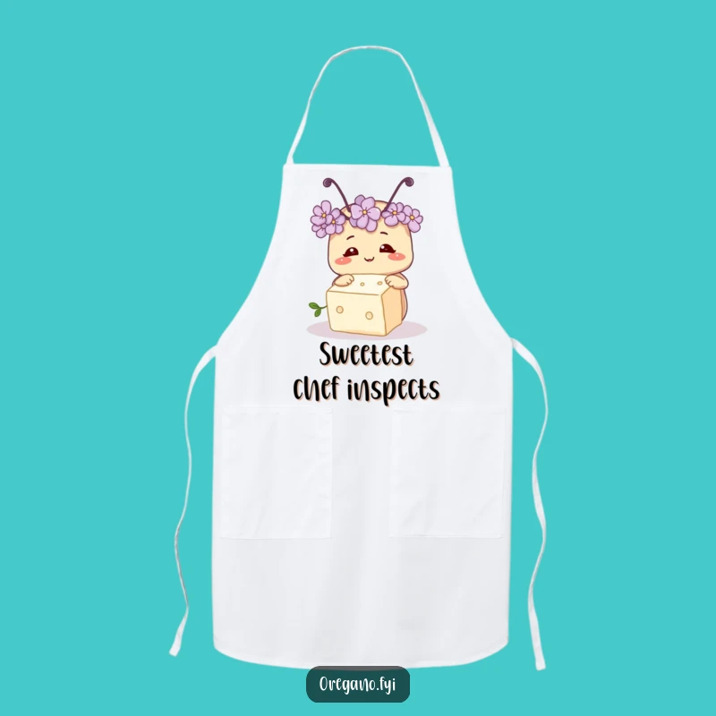 Funny Oregano Antennae Apron: Cook with Curious Herbaceous Charm