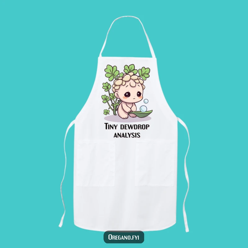 Funny Curious Oregano Apron: Herb Character for Gentle Cooking - Perfect Gift!