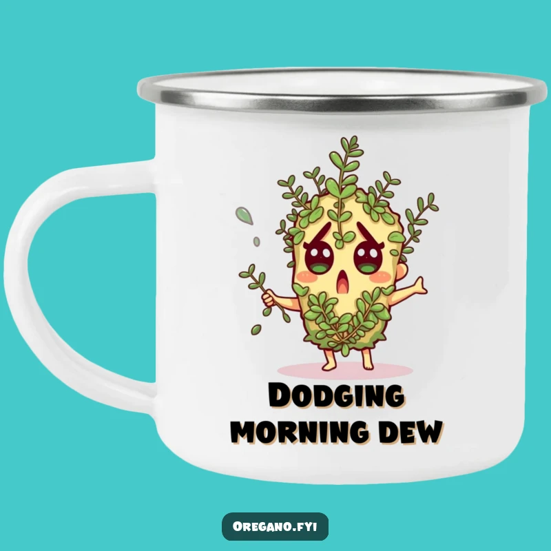 Funny Oregano Camping Mug - Shocked Herb Drinkware, Hilarious Outdoor Gift!