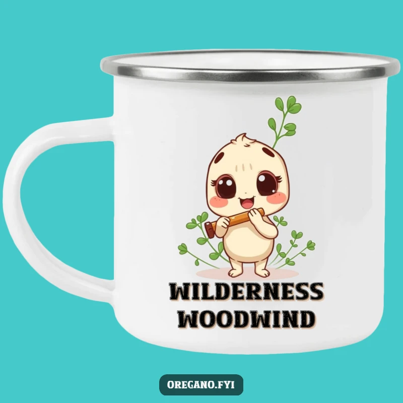 Funny Oregano Panpipe Camping Mug: Outdoor Herb's Music, Perfect Funny Gift