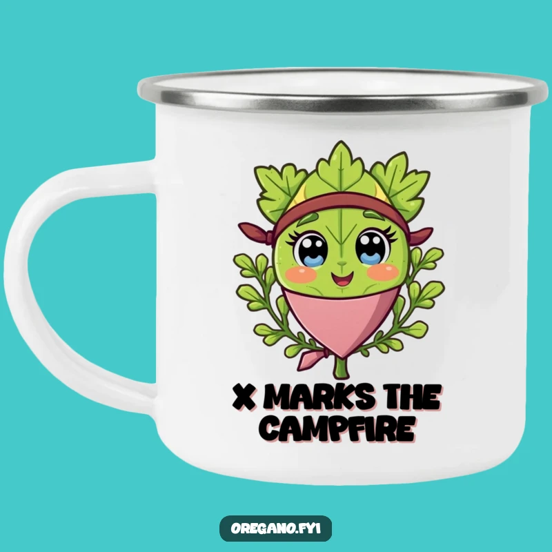 Funny Pirate Oregano Camping Mug: Adventure Brews Outdoors