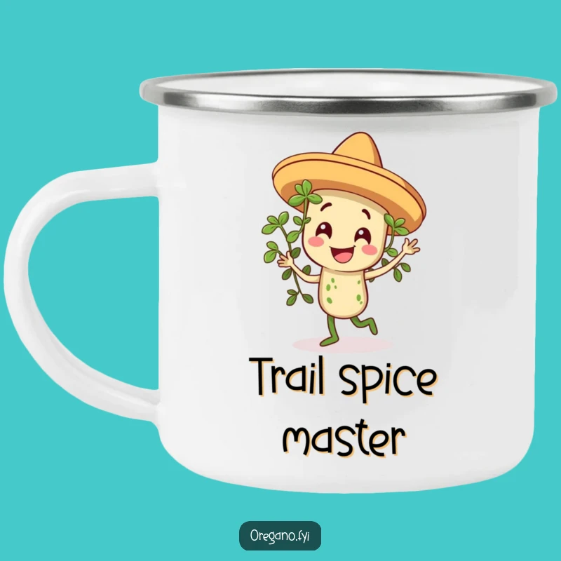 Funny Sombrero Oregano Dancing Camping Mug, Outdoor Herb Fun for Adventures