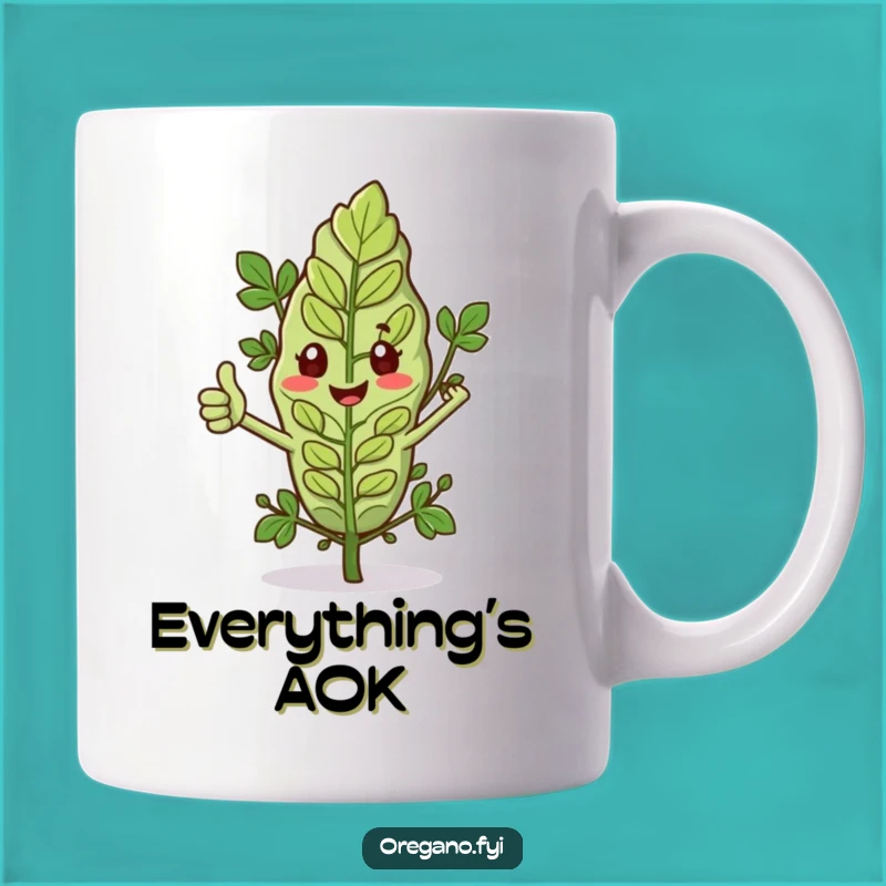 Funny Oregano Thumbs Up Mug - Hilarious Herb Approval Gift!