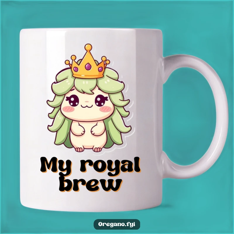 Funny Oregano King Mug: Regal Herb Gift for Royalty Lovers