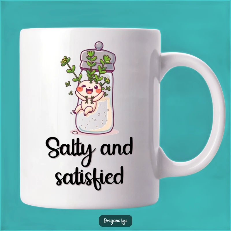 Funny Oregano Salt Slide Mug: A Hilarious Gift for Seasoned Jokers