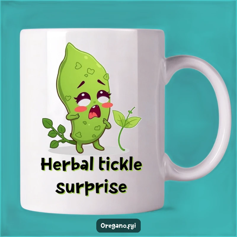 Funny Tickled Oregano Mug: Herbaceous Hilarity for a Giggly Gift