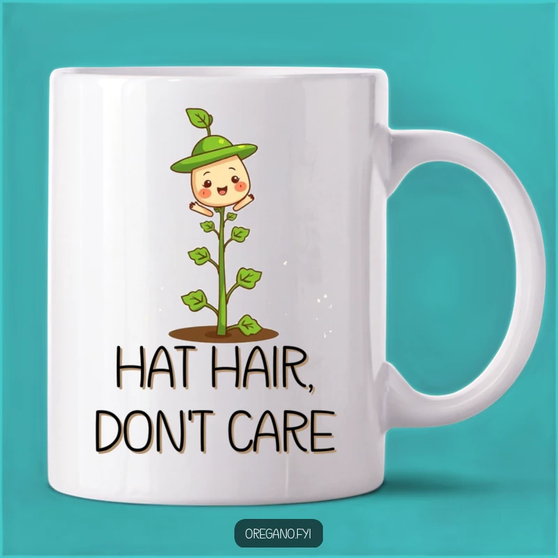 Funny Oregano Hat Mug: A Cheerful Herb Gift for Giggles Galore