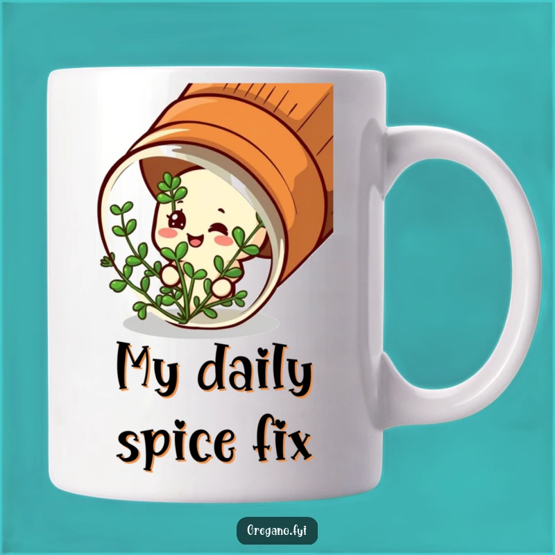 Funny Satisfied Oregano Mug - Spice Jar Herb, Hilarious Foodie Gift!
