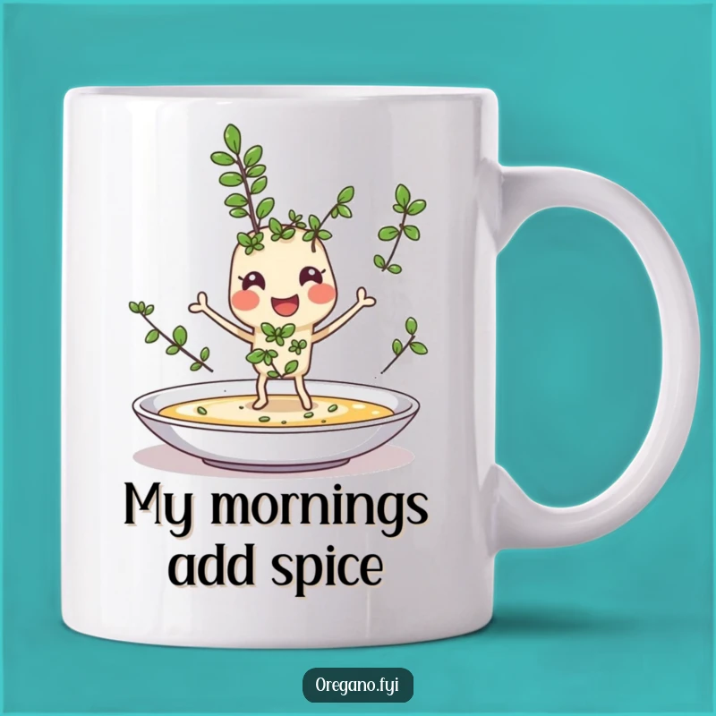 Funny Oregano Sprinkling Mug: Joyful Herb, Perfect Seasoning Gift