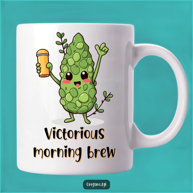 Funny Oregano Spice King Mug: Triumphant Seasoning Funny Gift!