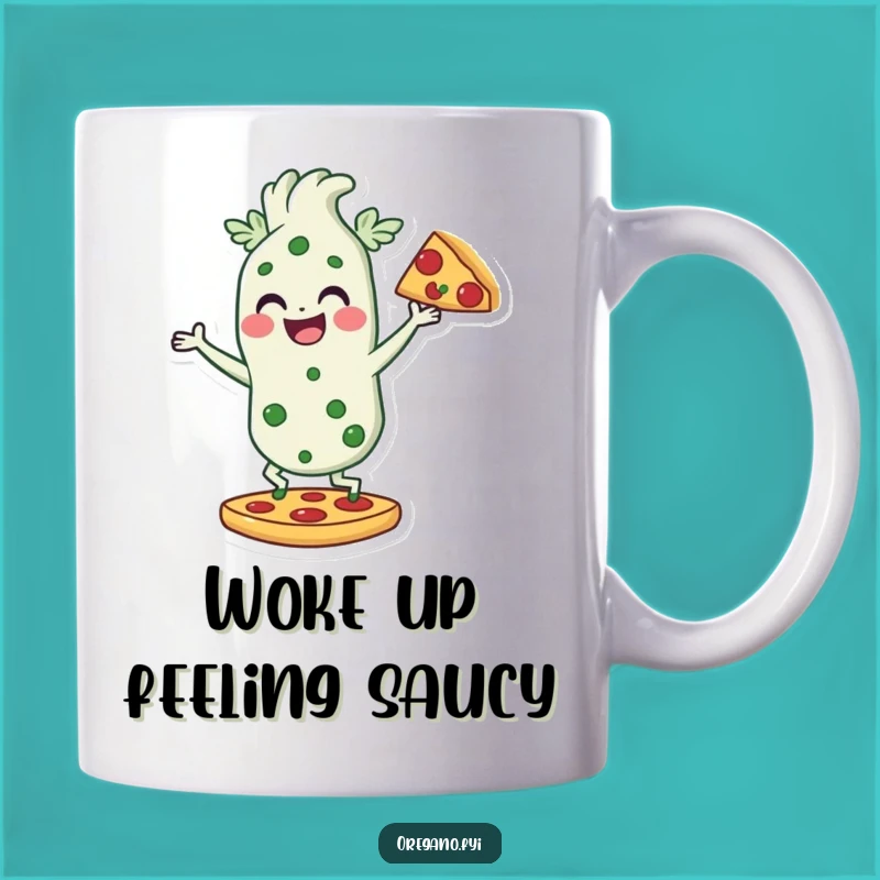 Funny Dancing Oregano Mug: Pizza Lover, Joyful Herb, Perfect Gift