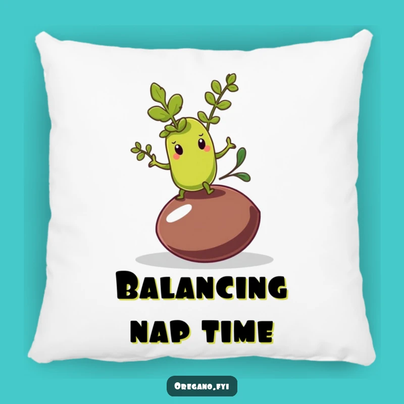 Funny Oregano Olive Pit Pillow: Cozy Balance Funny Gift!
