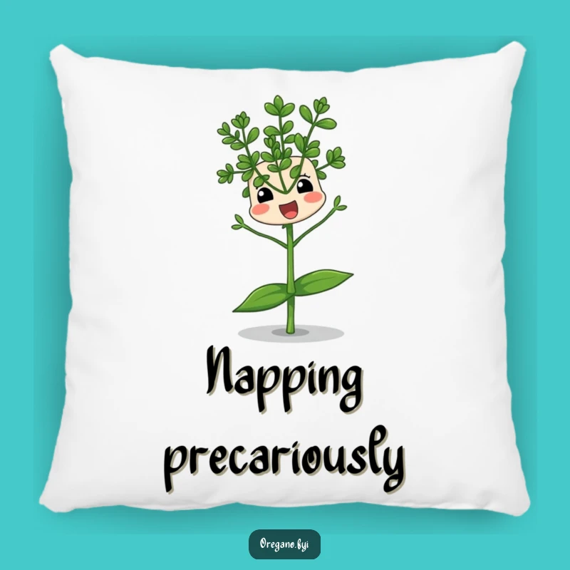 Funny Balancing Oregano Pillow: Cozy Comfort with a Comical Herb