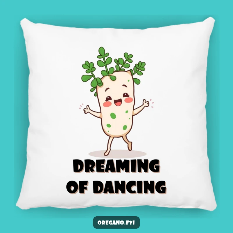 Funny Kawaii Oregano Jig Pillow: Cozy Dancing Herb Cushion Gift