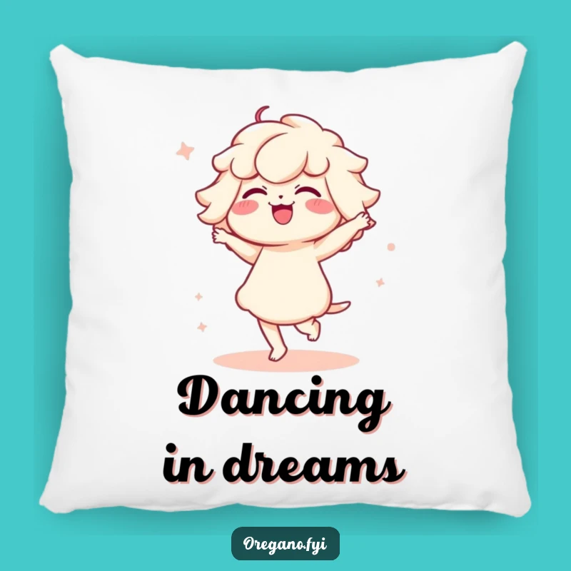 Funny Kawaii Oregano Pillow: Cozy Dancing Herb Accent, Sweet Gift