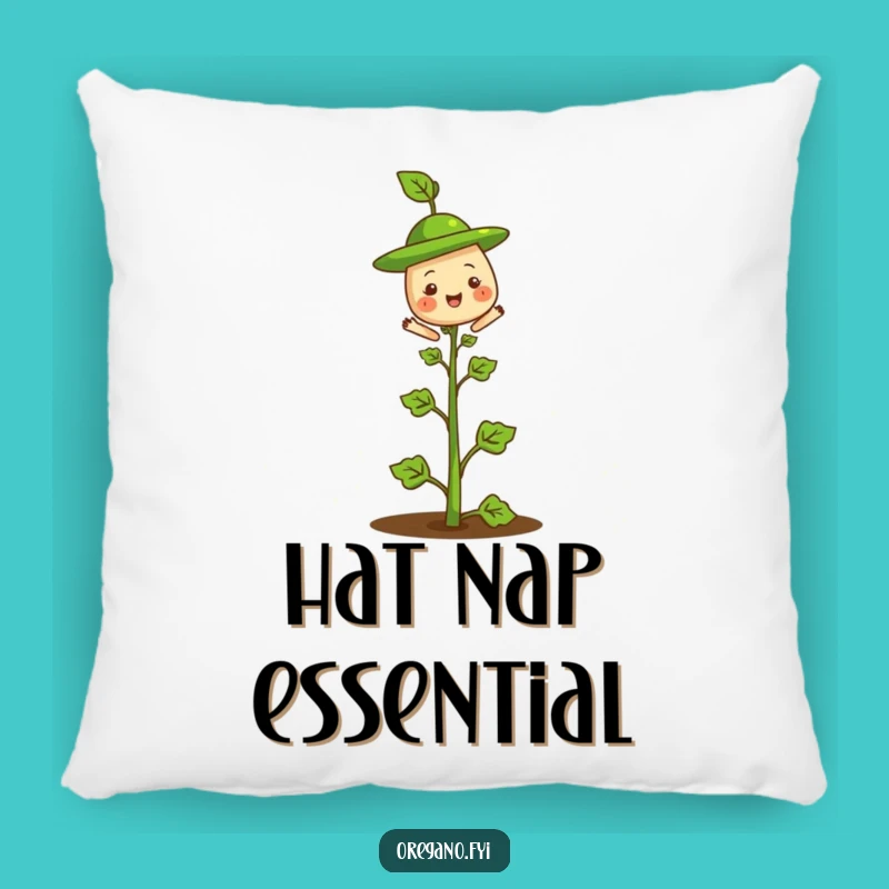 Funny Oregano Hat Pillow: Cuddle Up with Herbaceous Cheer and Comfort