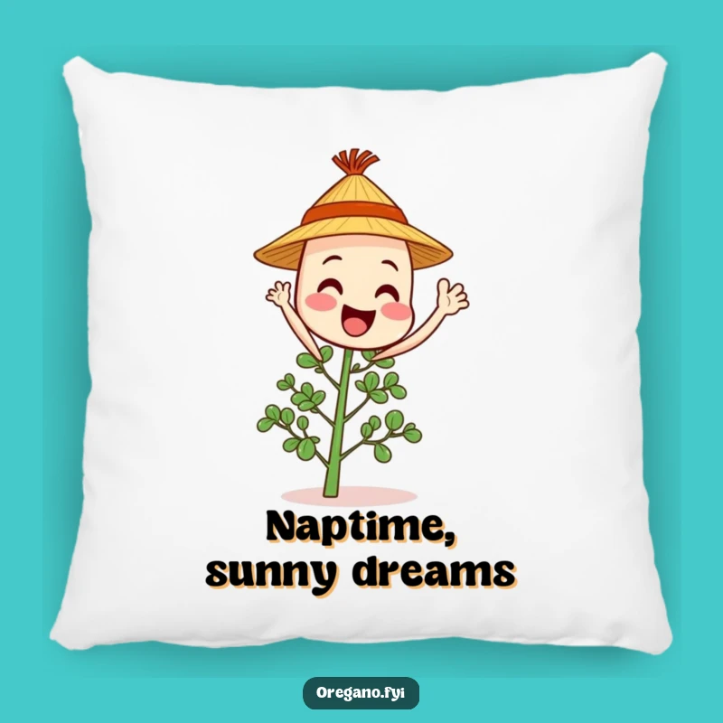 Funny Waving Oregano Pillow: Cozy Comfort, A Cheerful Greeting for Your Home