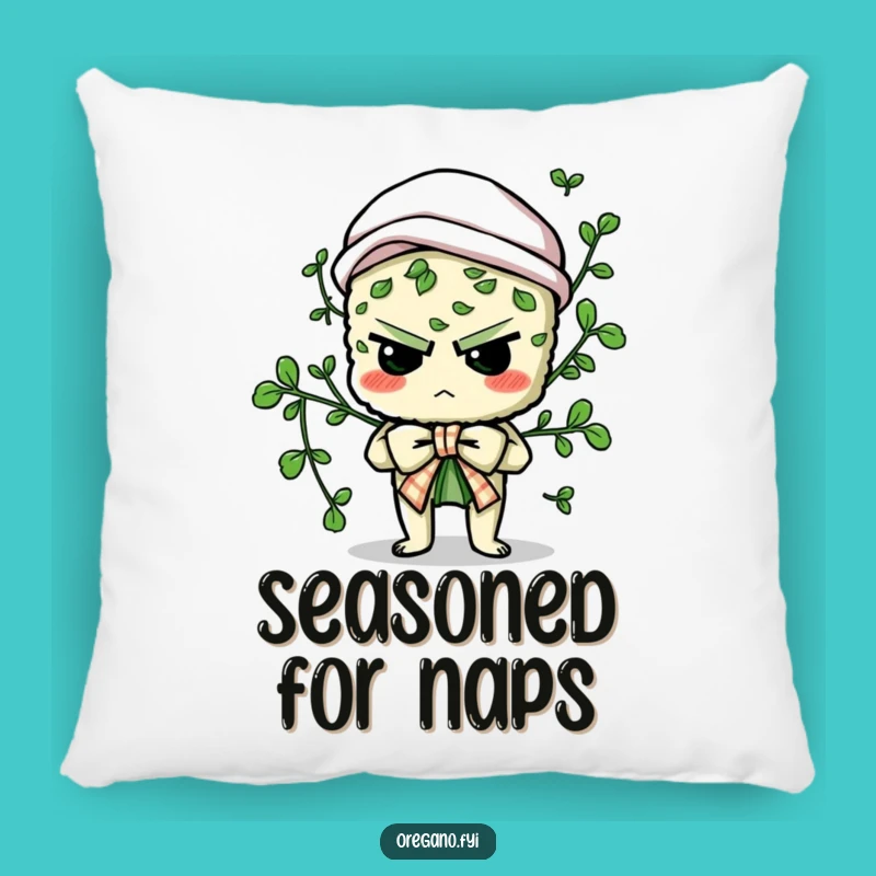 Funny Oregano Pillow - Cozy & Humorous Herb Accent for Your Couch