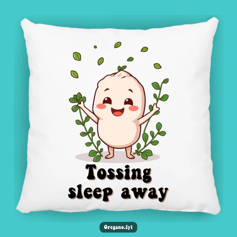 Funny Oregano Tossing Leaves Pillow - Snuggle Up with Happiness!