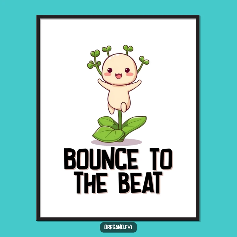 Funny Kawaii Oregano Digital Art: Instantly Add Hopping Cuteness