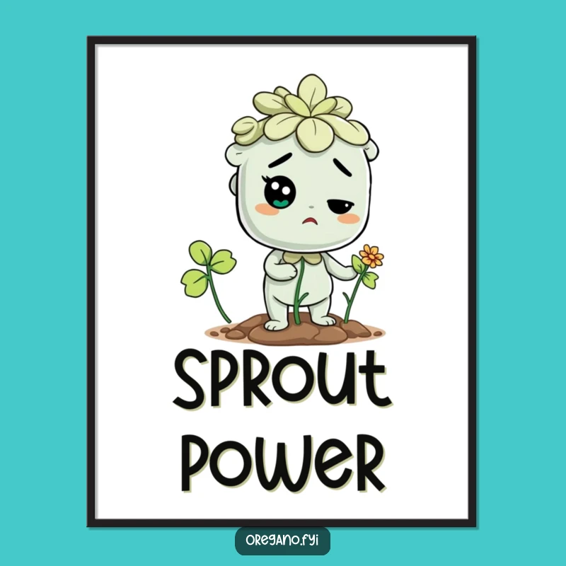 Funny Determined Oregano Digital Art - Inspiring Growth for Your Walls