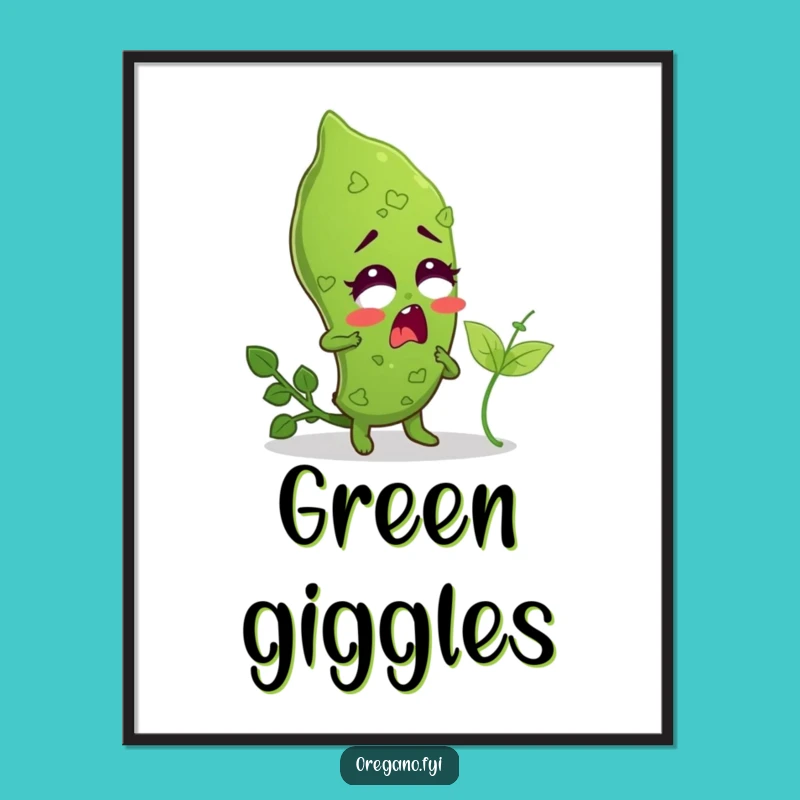 Funny Tickled Oregano Digital Art: Instant Herbaceous Hilarity