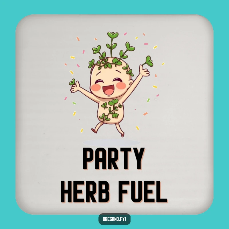 Funny Dancing Oregano Coasters - Protect Tables with Party Flair!