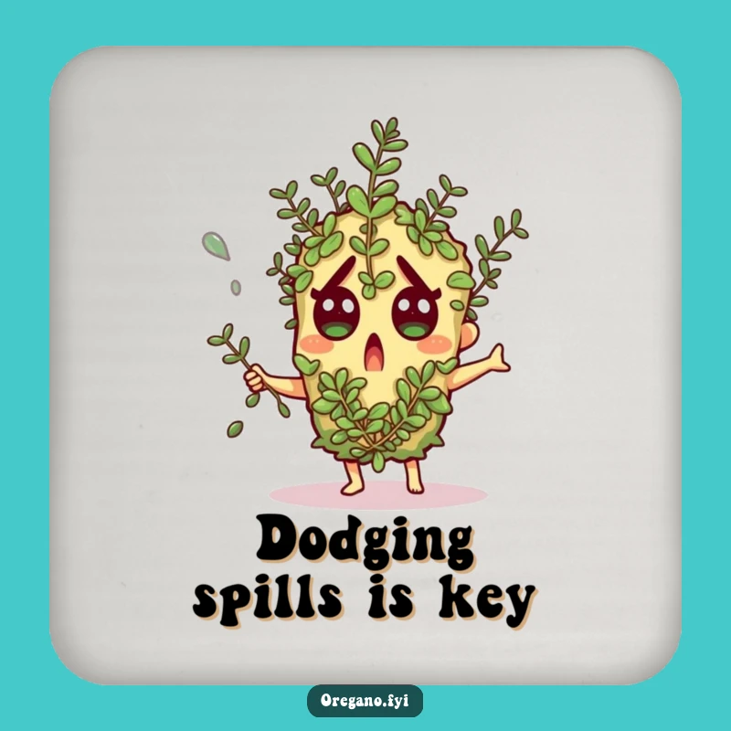 Funny Oregano Coaster - Shocked Herb Protector, Hilarious Bar Accessory Gift!