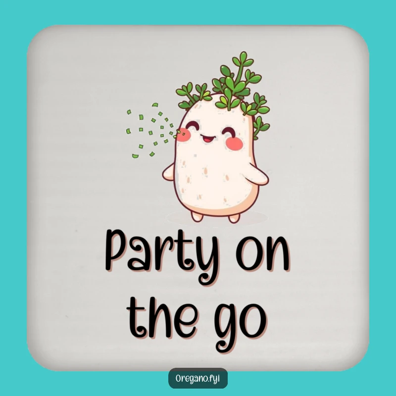 Funny Oregano Confetti Coasters: Protect Surfaces with Herbaceous Charm