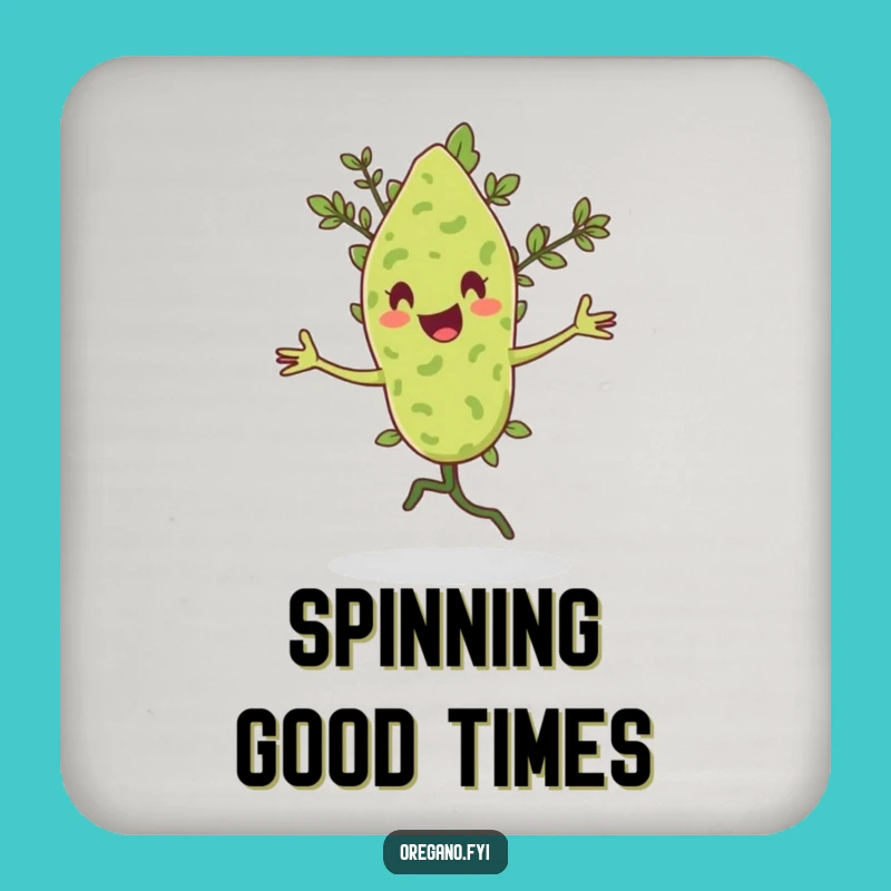 Funny Pirouetting Oregano Coaster: Protect Surfaces with Dancing Herb, Perfect Funny Gift