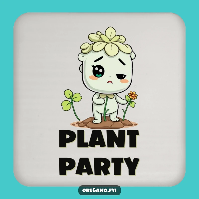 Funny Determined Oregano Coasters - Inspiring Growth for Your Surfaces