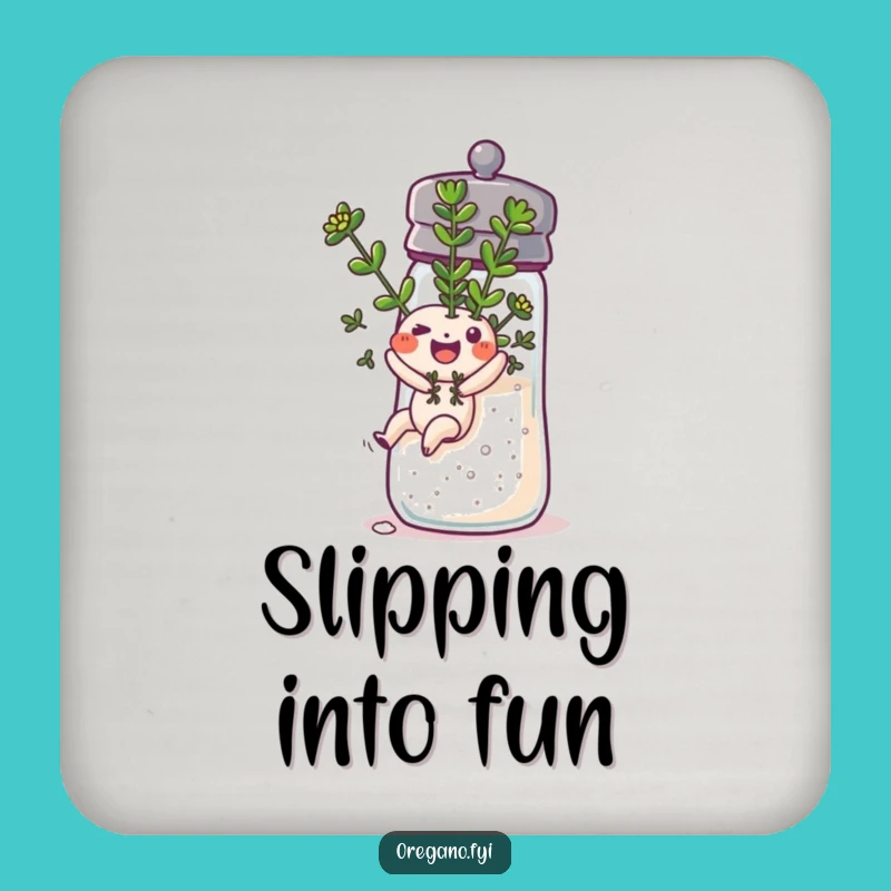 Funny Oregano Salt Slide Coaster: Serve Drinks with Thrilling Fun