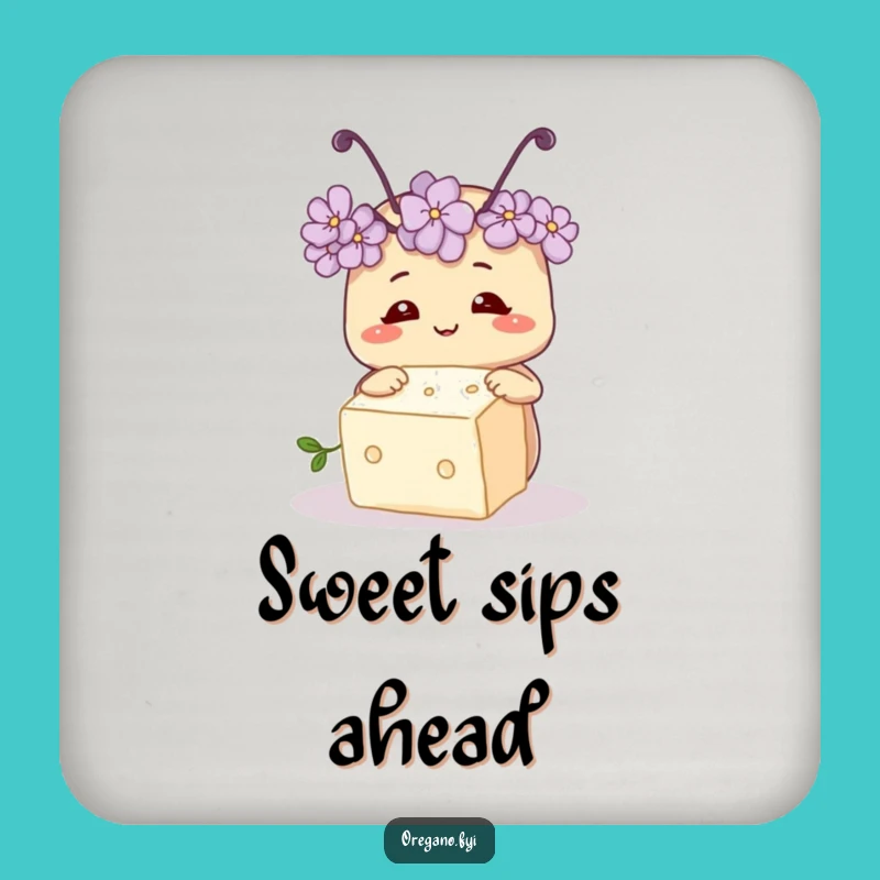 Funny Oregano Antennae Coasters: Protect Surfaces with Curious Herbaceous Charm