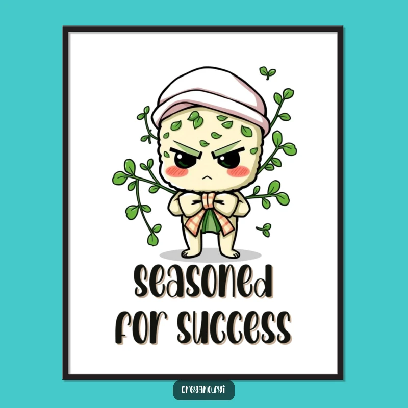 Funny Oregano Poster - Hilarious Herb Art for Kitchen & Dining Decor