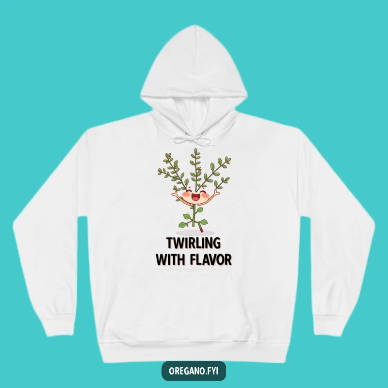 Cozy Funny Oregano Twirl Hoodie: Wrap Up in Herbaceous Happiness