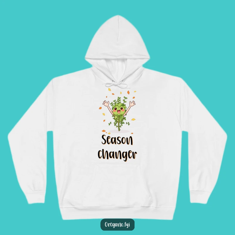 Funny Autumn Oregano Hoodie, Cozy Herb Apparel for Leaf Catching Season