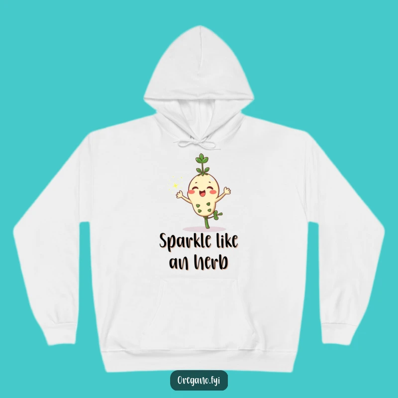 Funny Kawaii Oregano Sparkle Hoodie: Cozy Herb Humor, The Ultimate Funny Gift