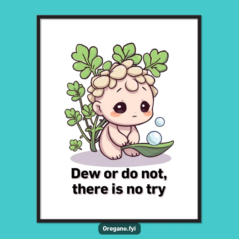 Calm Free Printable Wall Art: Oregano Character's Contemplation of Nature's Beauty