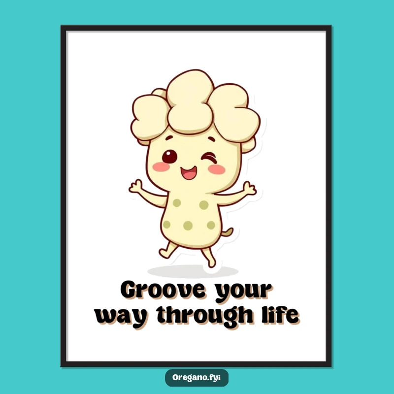 Free Printable Wall Art: Dancing Oregano, Joyful Herb Downloadable Decor!