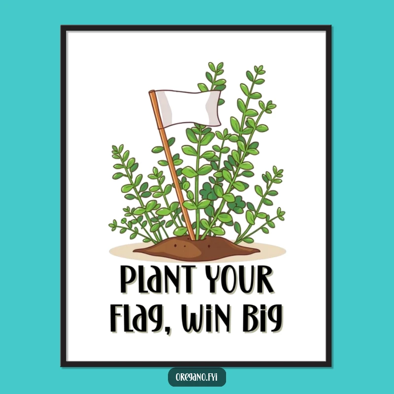 Free Printable Wall Art: Victorious Oregano Flag for Inspiring Downloadable Decor