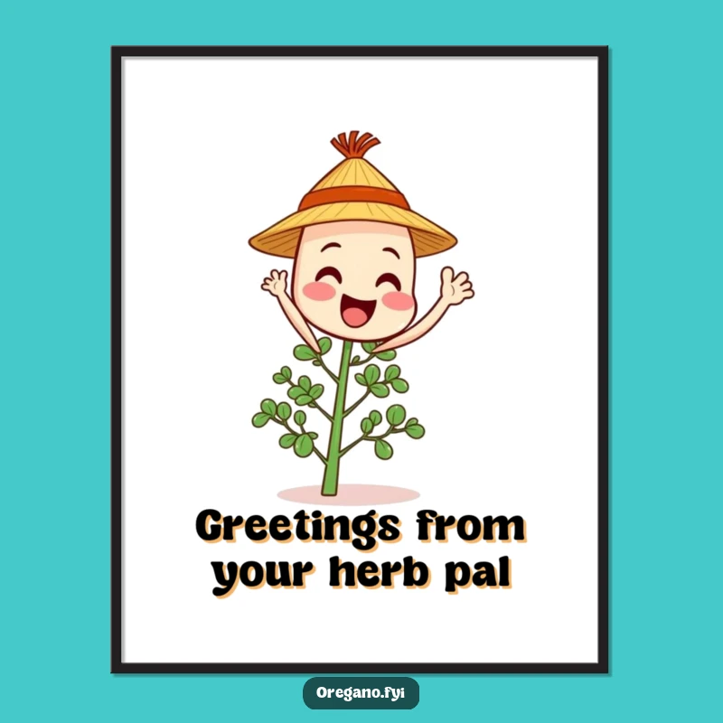 Free Printable Waving Oregano Wall Art - Cheerful Downloadable Decor for Any Room!