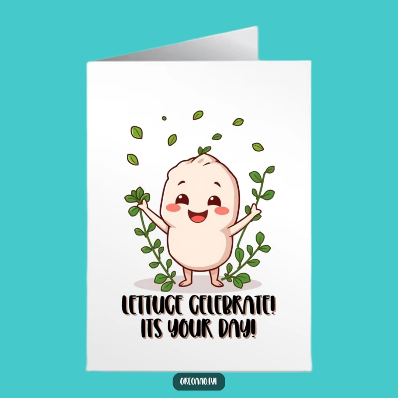 Free Printable Birthday Card: Oregano Tossing Leaves, A Joyful Downloadable Gift