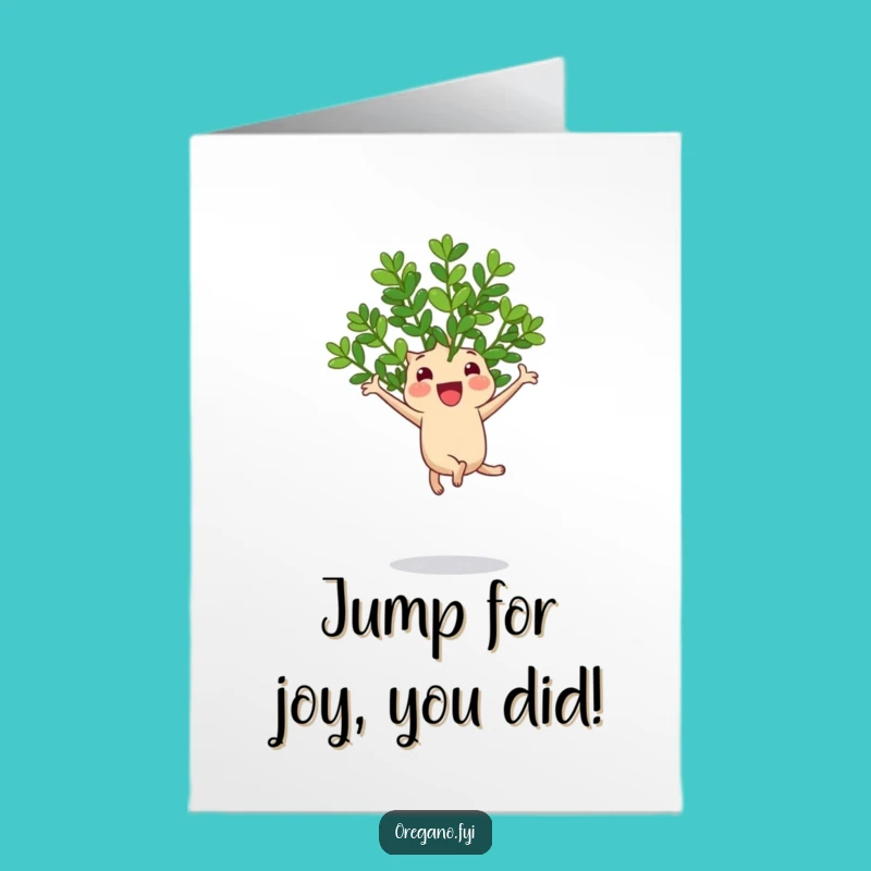 Free Printable Congrats Card: Bouncy Oregano Great Achievement Downloadable